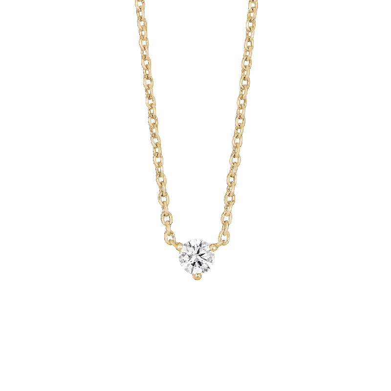 Fourteen-drop necklace-The Mini Solitaire Pendant