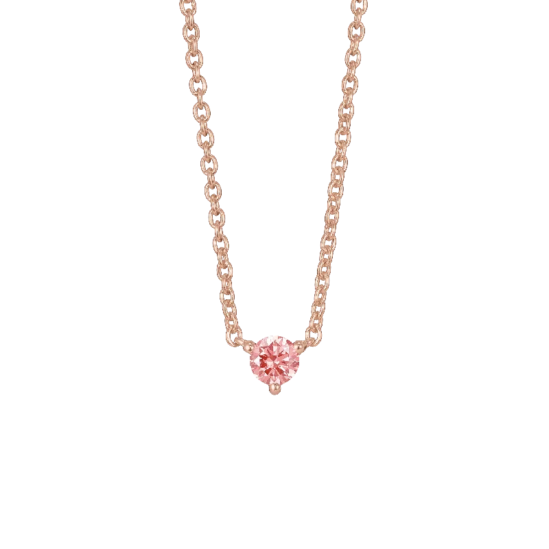 Polished gem necklace-The Pink Mini Solitaire Pendant