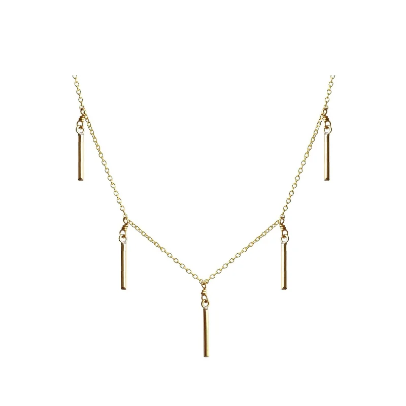 Twin gem necklace-Sandbar Choker