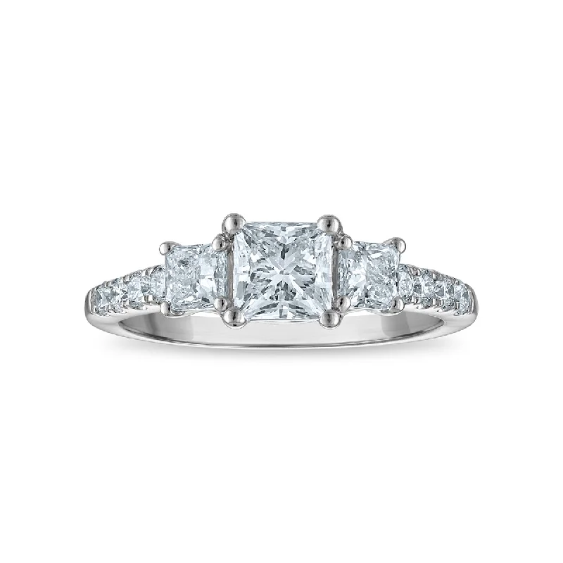 Gill ridge ring-Signature EcoLove 1-1/2 CTW Lab Grown Diamond Ring in 14KT White Gold