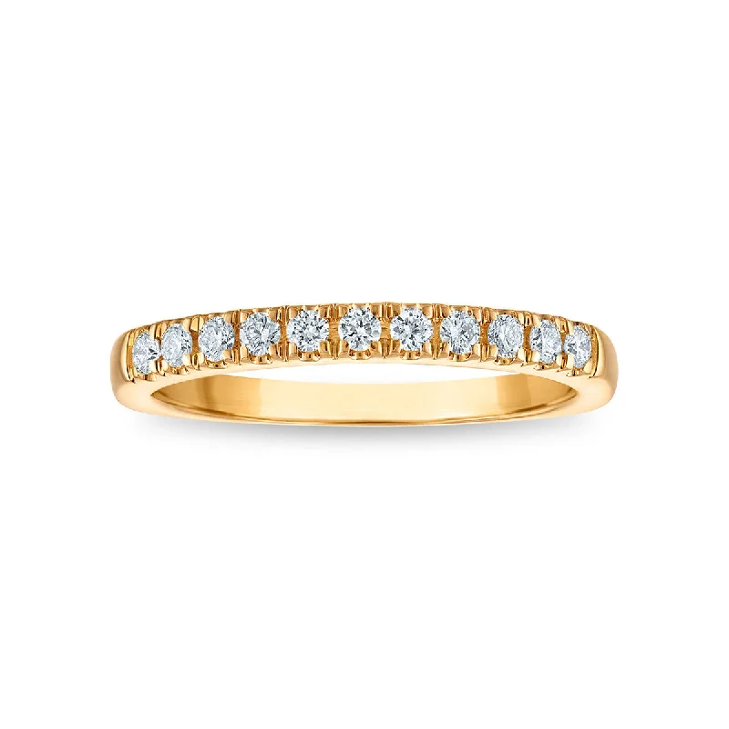 Oat stem ring-Signature EcoLove 1/4 CTW Lab Grown Diamond Anniversary Ring in 14KT Yellow Gold