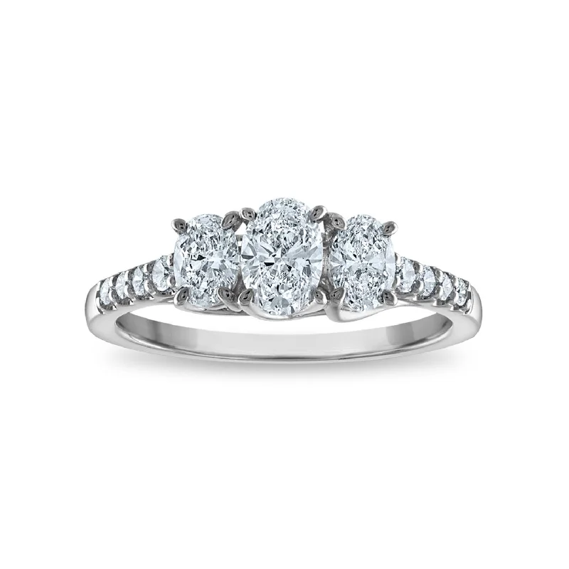 Ethnic braid ring-Signature EcoLove 1 CTW Lab Grown Diamond Ring in 14KT White Gold