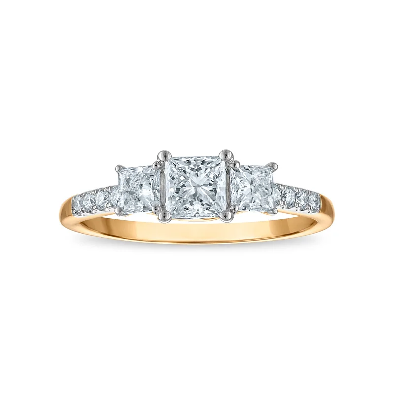 Creek stone ring-Signature EcoLove 1 CTW Lab Grown Diamond Ring in 14KT Yellow Gold