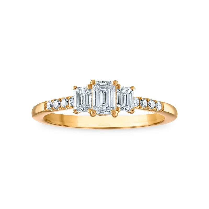 Regency curve ring-Signature EcoLove 3/4 CTW Lab Grown Diamond Ring in 14KT Gold