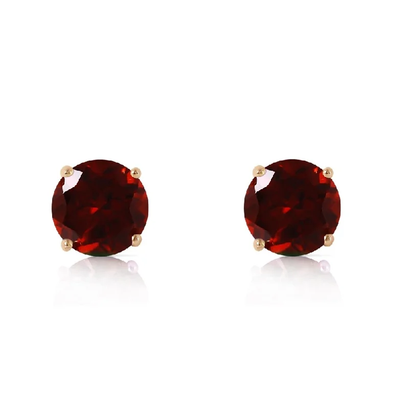 Flex hinge earrings-0.95 CTW 14K Solid Rose Gold Petite Garnet Stud Earrings