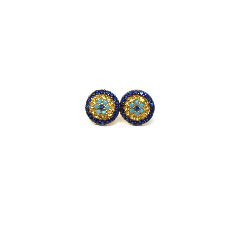 Polished gem earrings-22k Gold Earrings