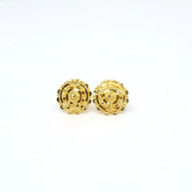 Basil sprig earrings-22K Gold Earrings