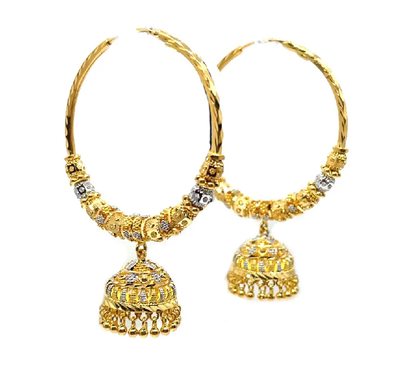 Savanna grass earrings-22k Gold Jhumka