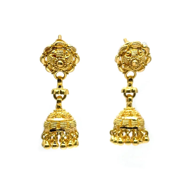 Rotating gem earrings-22k Gold Jumkas