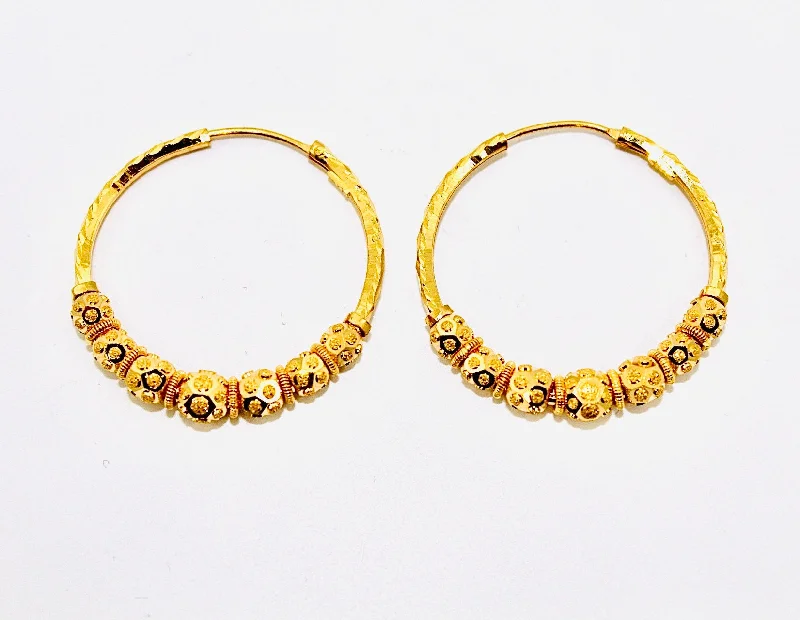 Soft stripe earrings-22K Gold Wali Earrings