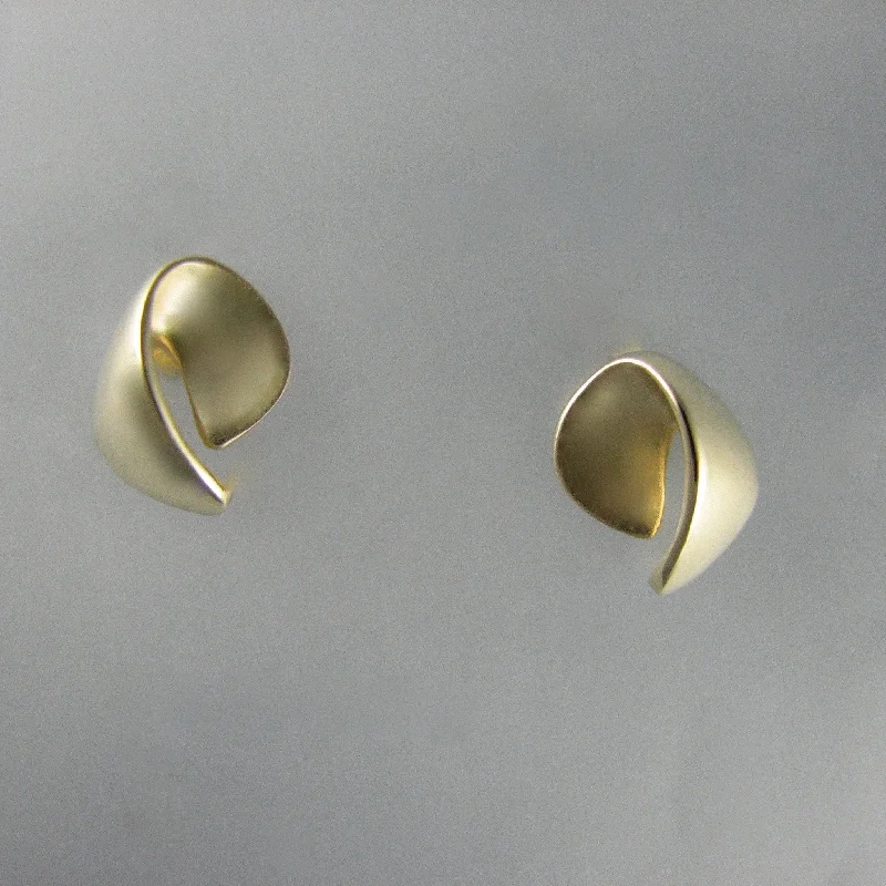 Smooth stone earrings-Fold Earrings