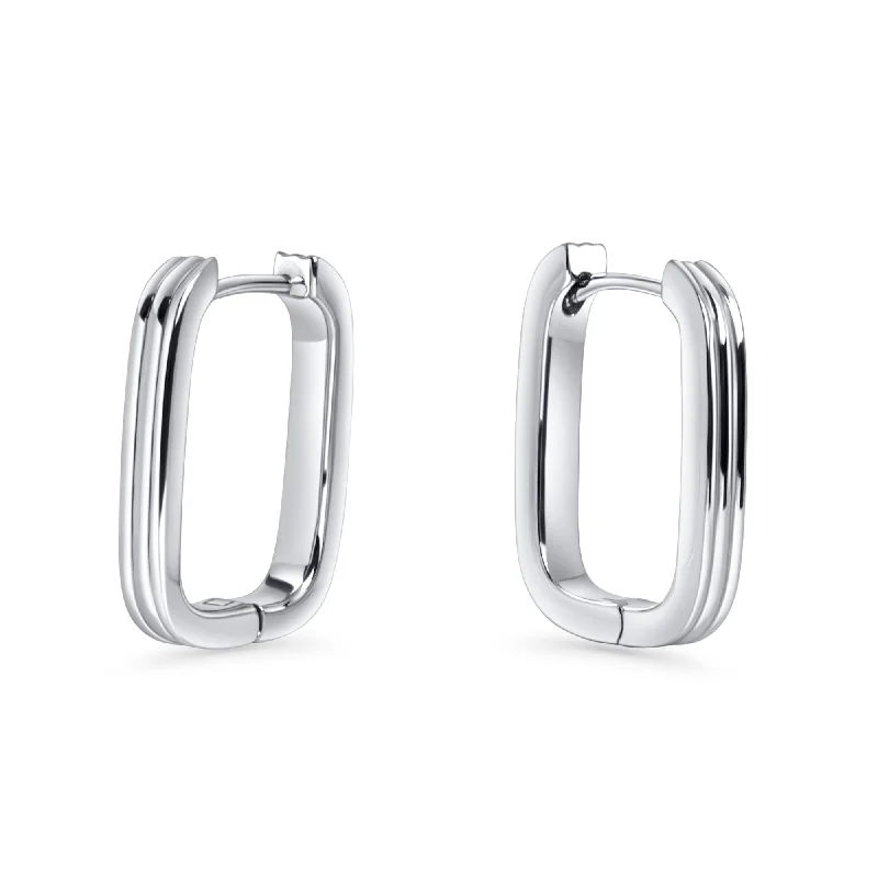 Brushed stud earrings-Helios Huggie Earrings