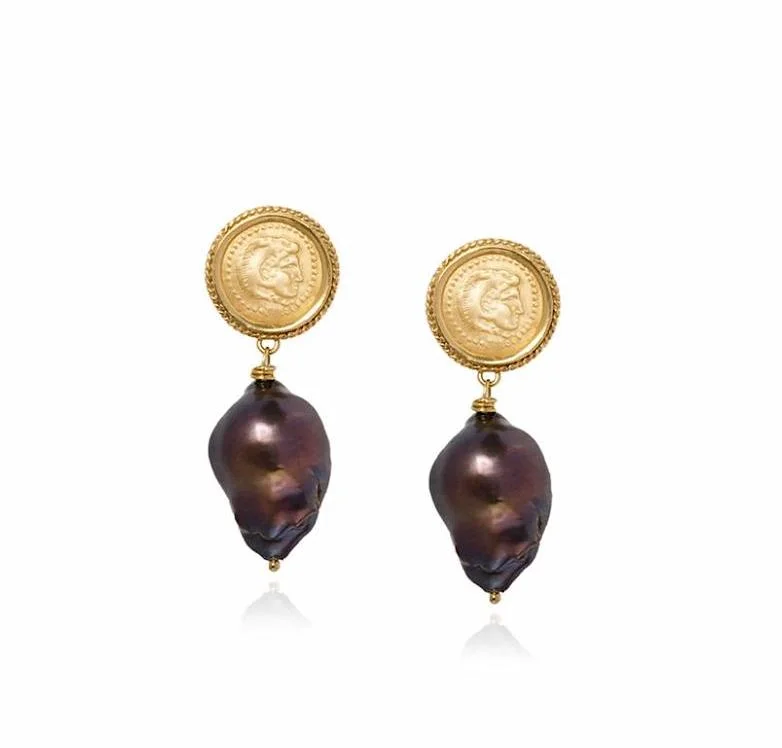 Wave-shaped zircon earrings-Hercules | 18K Gold Earrings