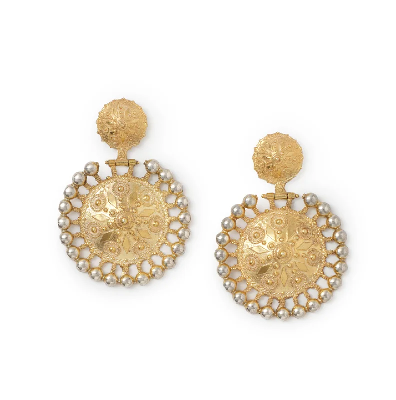 Rotating gem earrings-KALLISTI | 24K Gold Earrings