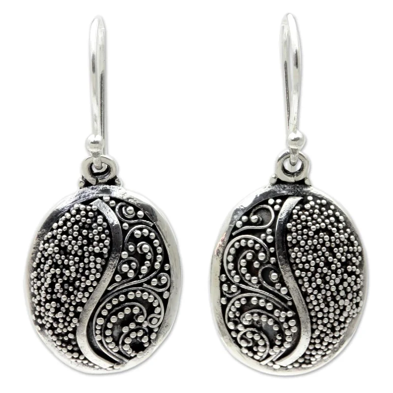 Maple nut earrings-NOVICA Sterling Silver Seeds of Beauty Earrings (Indonesia) - 1.2*0.5