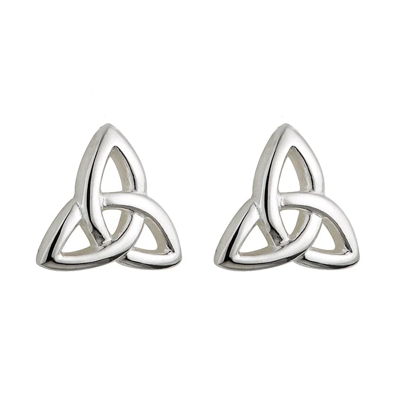 Soft stripe earrings-Sterling Silver Kids Trinity Earrings