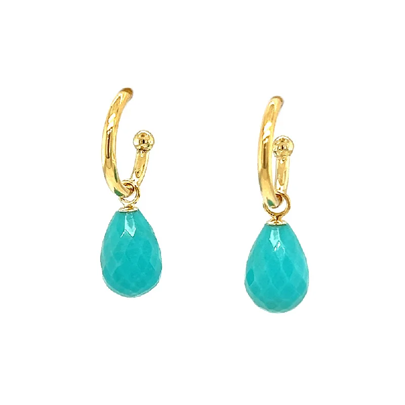 Nickel hoop earrings-Turquoise Earrings