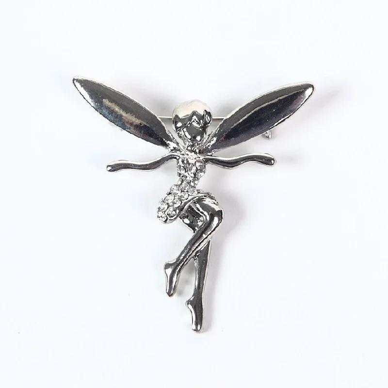 bird brooch-Elegant Fairy Brooch with Tiny Crystals