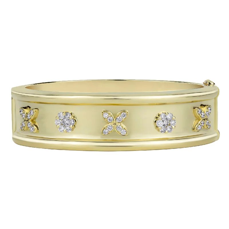 statement gold brooch-Bangle - Diamond