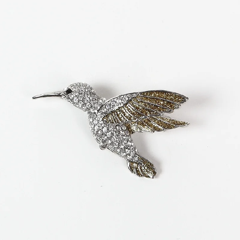 colorful brooch-Beautiful Sparkly Diamante Humming Bird Brooch