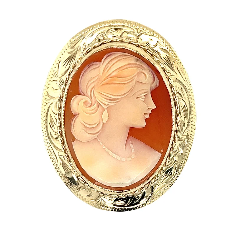 engraved brooch-Cameo Brooch