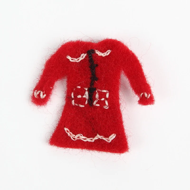 fall brooch-Amica Little Red Felt Dress Brooch