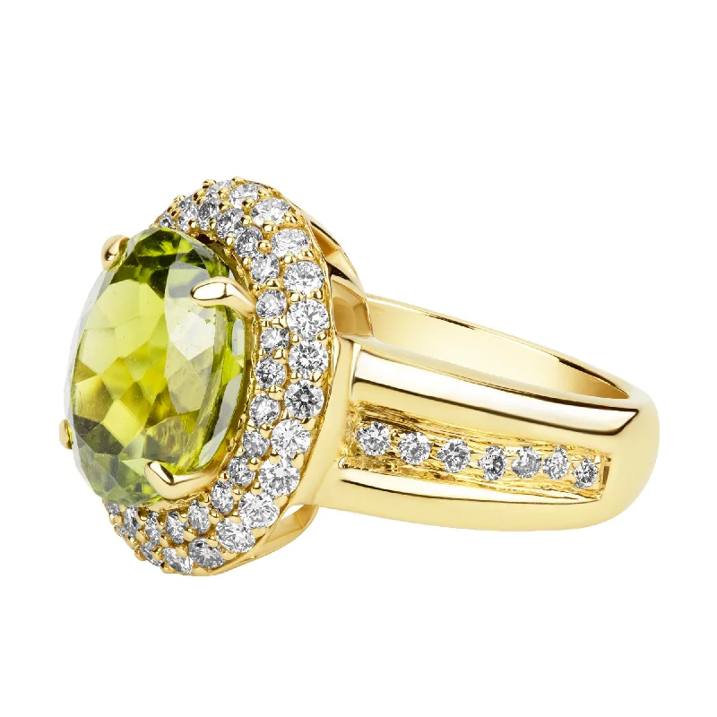 ruby brooch-Ring - Peridot And Diamond