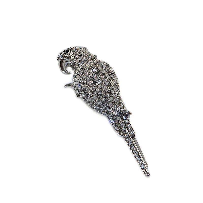 beaded brooch-Sparkling Diamante Parrot Brooch