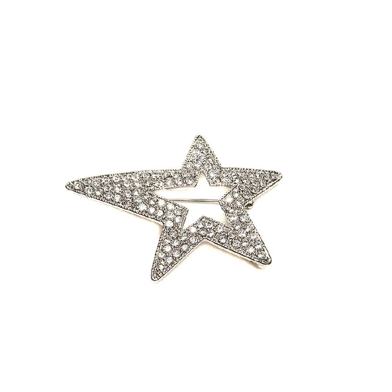 lightweight brooch-Sparkly Crystal Star Brooch