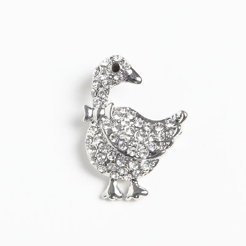 party brooch-Sparkly Diamante Crystal Duck Brooch