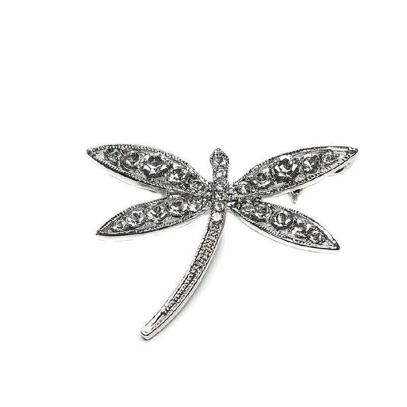 rose gold brooch-Stunning Sparkly Crystal Dragonfly Brooch